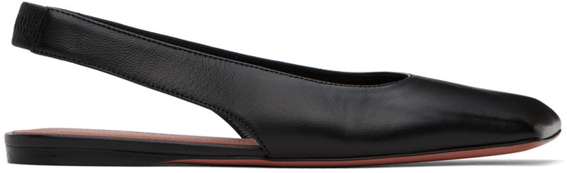 Tillbehör Amina Muaddi Amina Muaddi Ane Slingback Ballerina Flats Svart | ANE SLINGBACK FLAT NAPPA