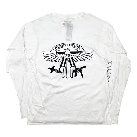 T-shirt Cactus Jack by Travis Scott Travis Scott Cactus Jack Long Sleeve Hood Toyota T-Shirt Vit | TC-342