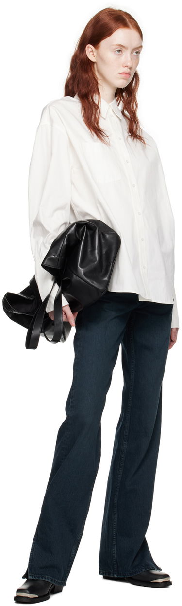 Skjorta Anine Bing ANINE BING Maxine Long Sleeve Button-Up Shirt Vit | A-07-5832-100, 3