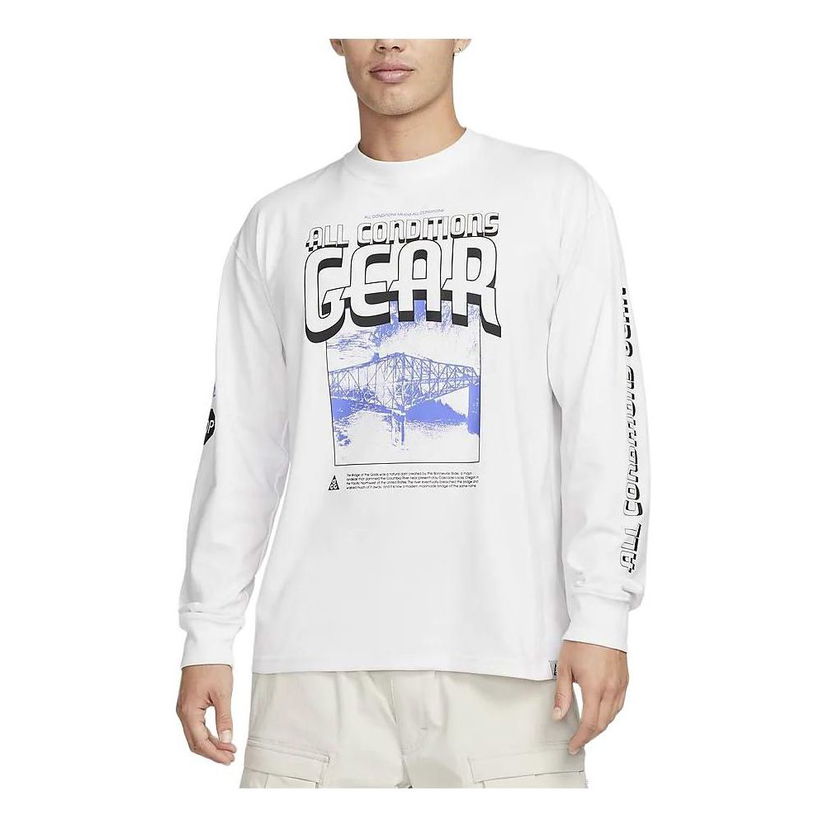 T-shirt Nike ACG ACG Graphic Long Sleeve T-Shirt Vit | FQ3730-121