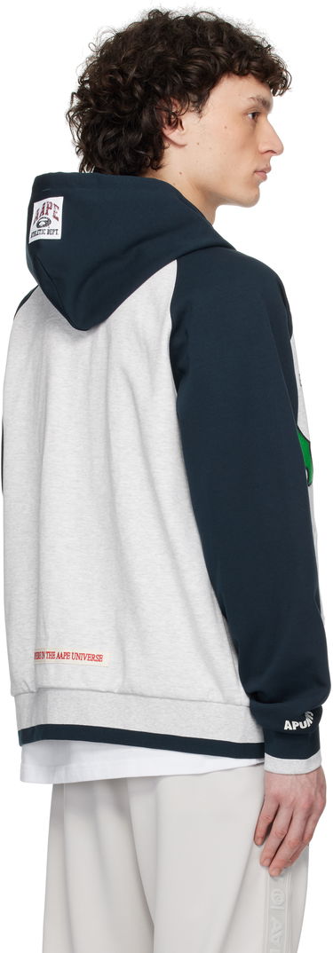 Bomberjacka AAPE by A Bathing Ape AAPE by A Bathing Ape Main Zip Up Hoodie Jacket Grå | AAPSWMC323XANWH2, 2