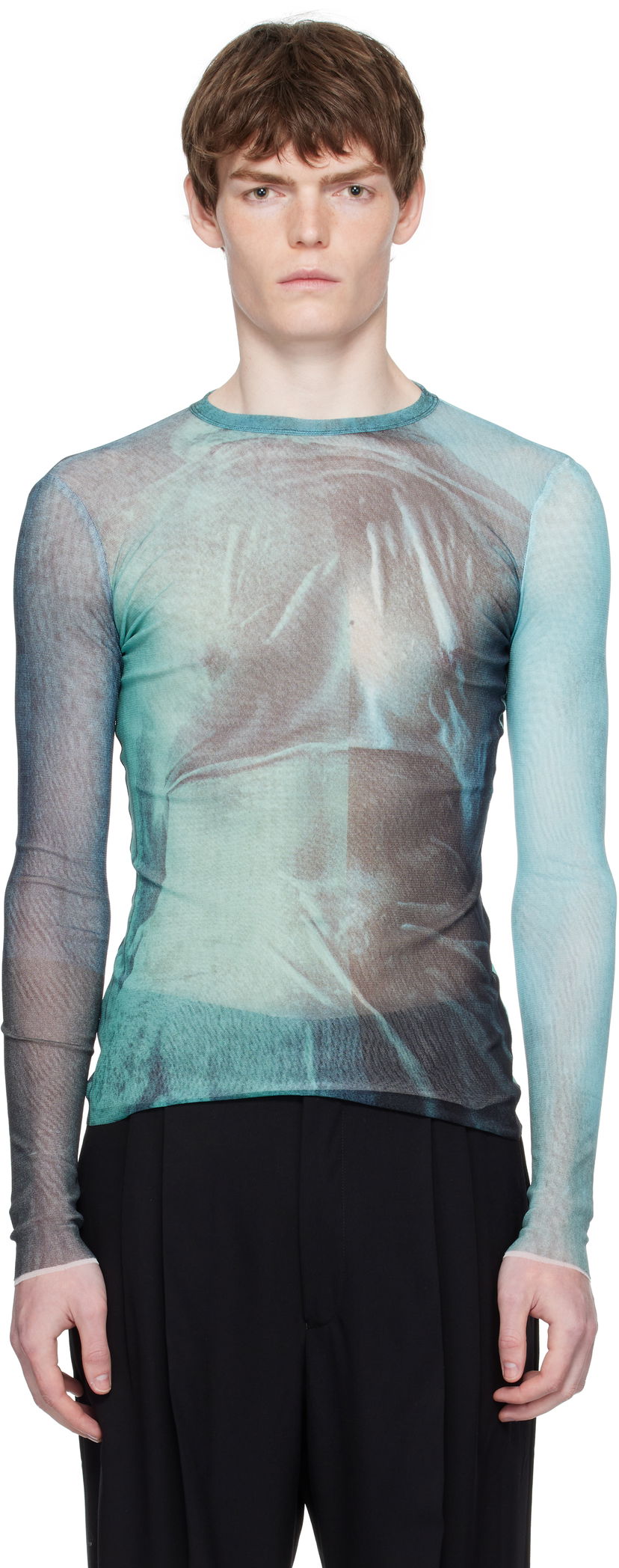 T-shirt Jean Paul Gaultier Jean Paul Gaultier 'The Water' Long Sleeve Top Grön | 25/03-W-TO310-M004P-5557
