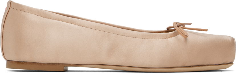 Skovård Aeyde Aeyde Gabriella Satin Ballerina Flats Beige | A11-FL-GBRS08FL26-SS24-960-013
