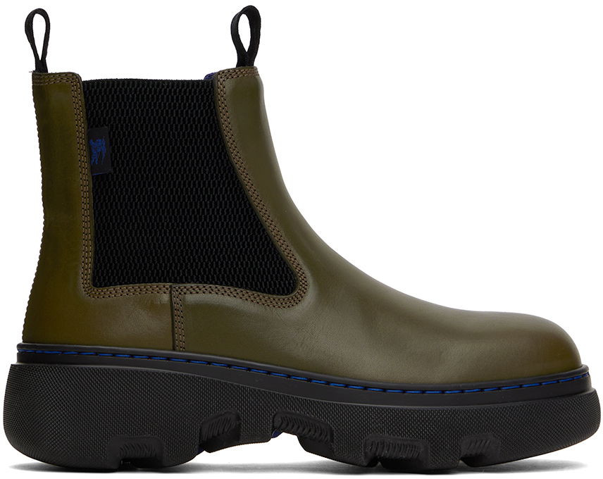 Sneakers och skor Burberry Green Leather Creeper Chelsea Boots Grön | 8092585, 0