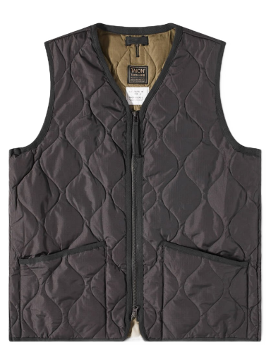 Väst TAION Military Zip V-Neck Down Vest Svart | TAION-001ZML-1-BLK
