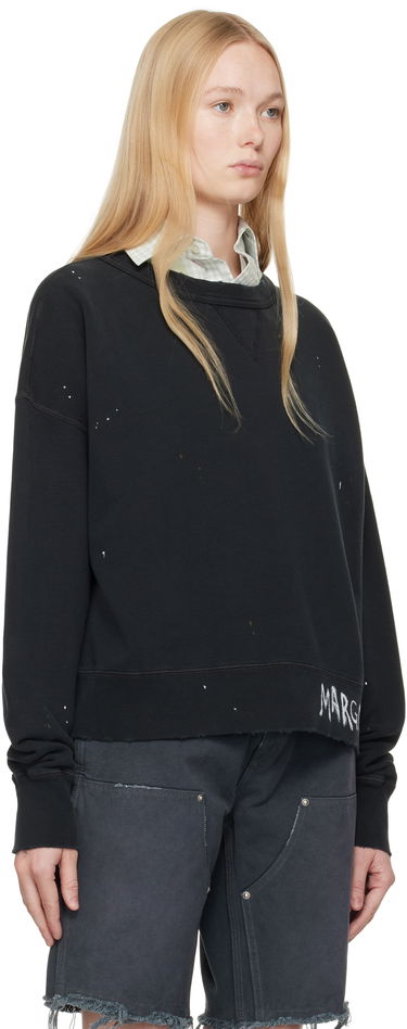 Sweater Maison Margiela Maison Margiela Graffiti Logo Sweatshirt Svart | S50GU0237 M25019, 1