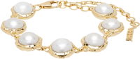VEERT The Pearl Circle Gold-Tone Pearl Bracelet