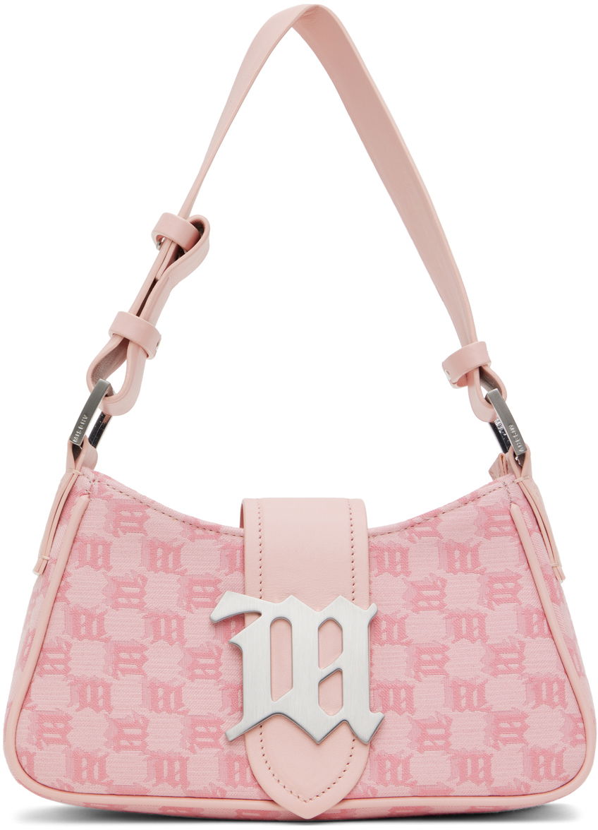 Axelväska MISBHV Jacquard Monogram Small Shoulder Bag Rosa | 231A402, 0