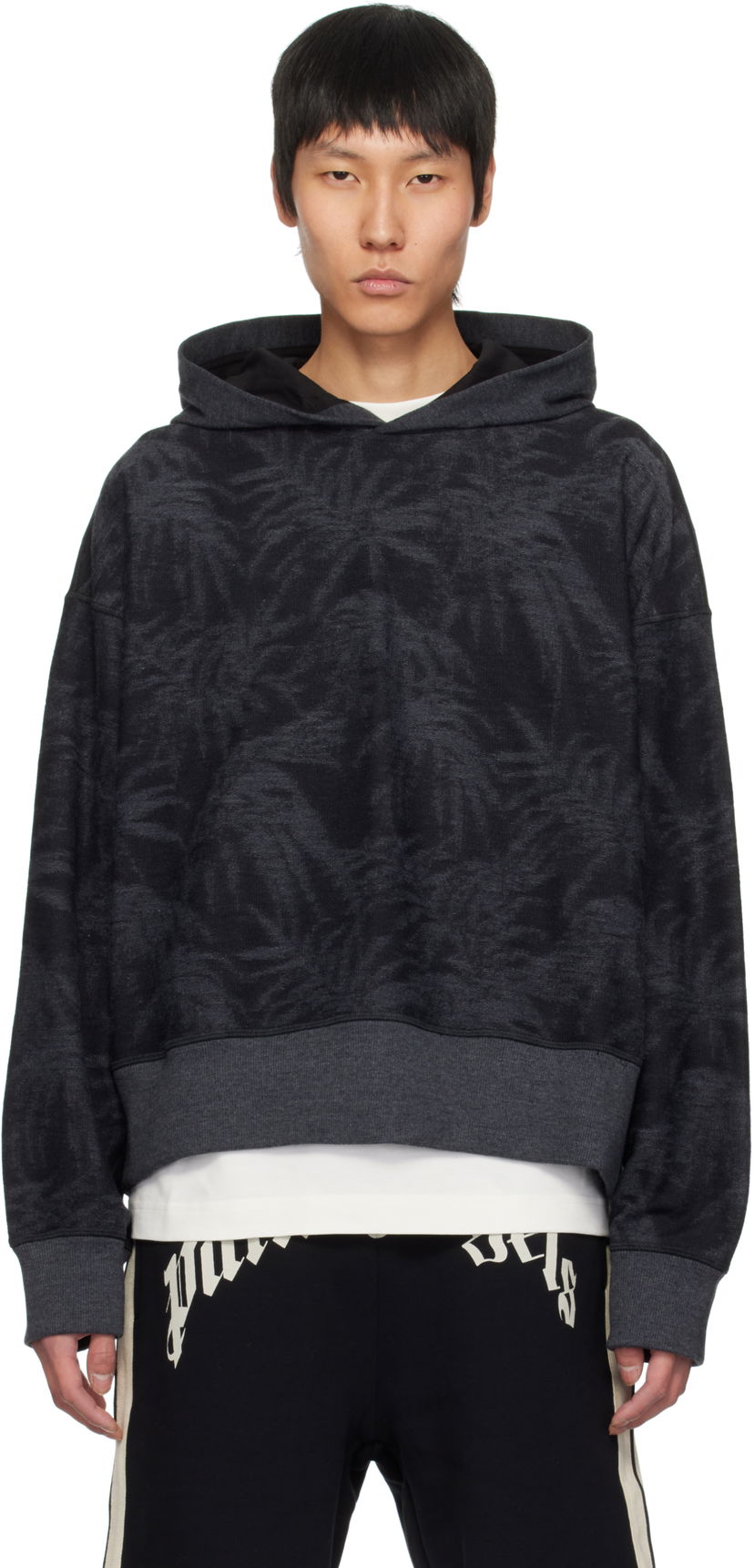 Sweatshirt Palm Angels Palm Angels Palms Hoodie Svart | PMBB169S25FAB0011009