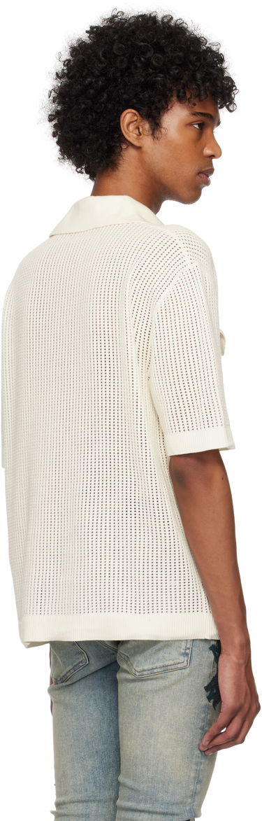Skjorta AMIRI AMIRI Mesh Knitted Shirt Vit | AMKNIR1011, 2