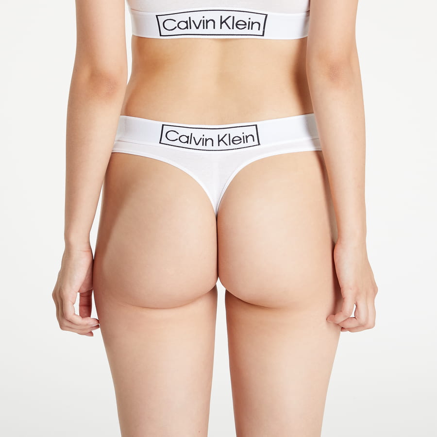 Trosor CALVIN KLEIN Thong Reimagined Heritage Vit | QF6774E 100, 1