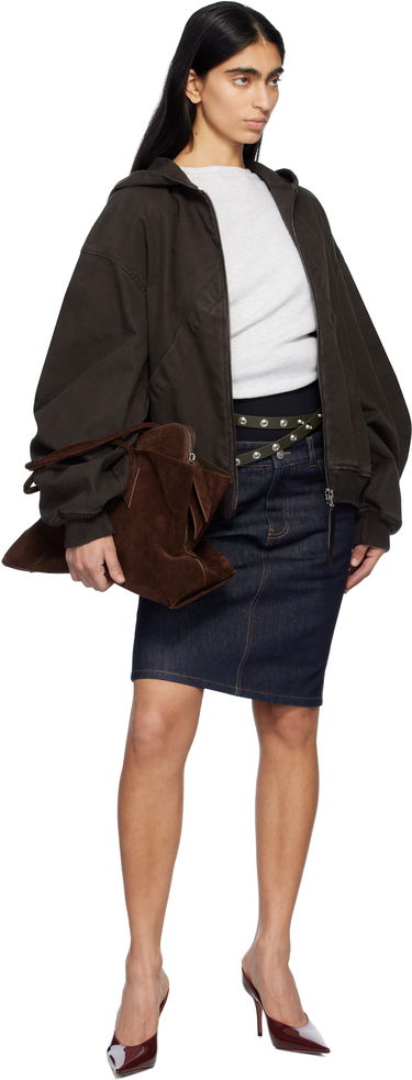 Sweatshirt The Attico Attico Hooded Bomber Jacket Brun | 250WCB00066 DDC093AA, 3