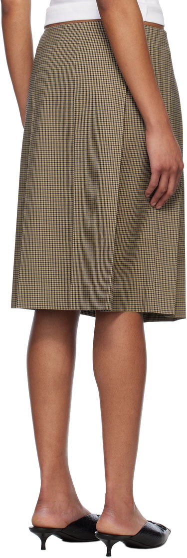 Kjol We11done We11done Checkered Pleated Midi Skirt Brun | WD-SK0-25-262-W-BG, 2