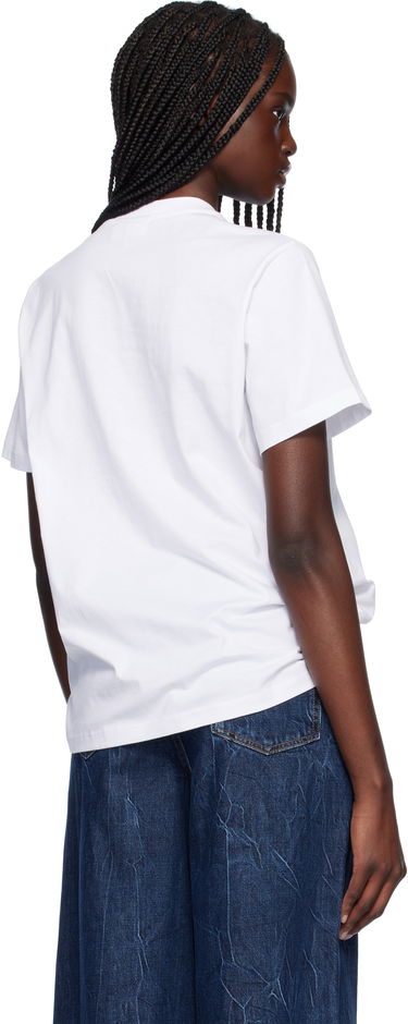 T-shirt GANNI GANNI Jersey Tattoo Lace T-Shirt Vit | T4158, 2