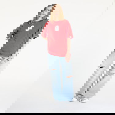 T-shirt BAPE A BATHING APE Pigment Print Ape Head Relaxed Fit T-Shirt Röd | 001CSL301307MRED, 6