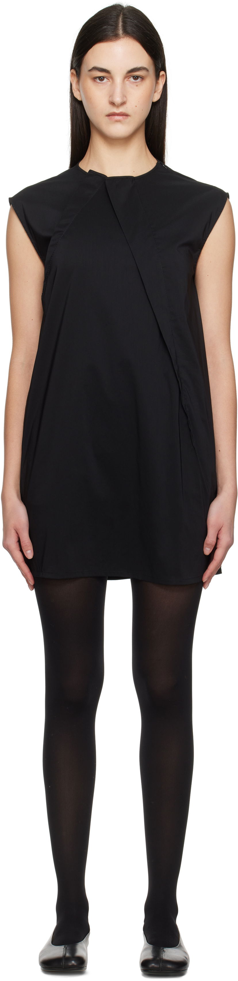 Klä Maison Margiela MM6 Maison Margiela Shirting Darting Mini Dress Svart | S52DA0066 M35043