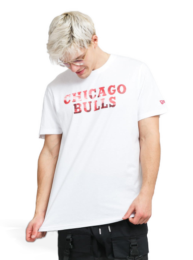 T-shirt New Era NBA Photographic Wordmark Tee Bulls Vit | 12869842