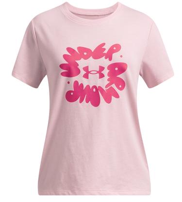 T-shirt Under Armour Under Armour Bubble Wordmark Short Sleeve T-Shirt Rosa | 1389765-100, 0