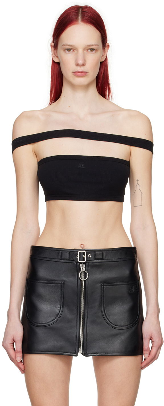 Linne Courrèges Courrèges Hyperbole 90's Camisole Top Svart | 224JBR035JS0121