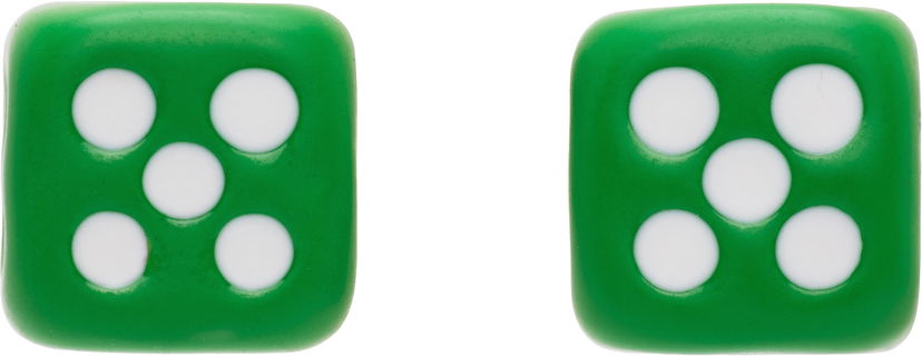 Örhängen VEERT VEERT 'The Enamel Dice' Earrings Grön | OR03GREEN