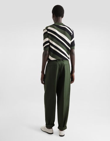 Sweater Dolce & Gabbana Dolce & Gabbana Striped Mock-Turtleneck Sweater Grön | GXW54TJFMMSV9647, 2