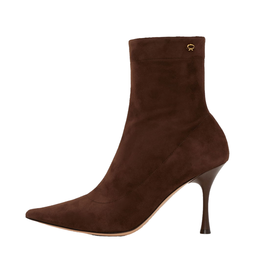 Sneakers och skor Gianvito Rossi Suede Pointed Toe Boots Brun | G73173.85LAC.CSF