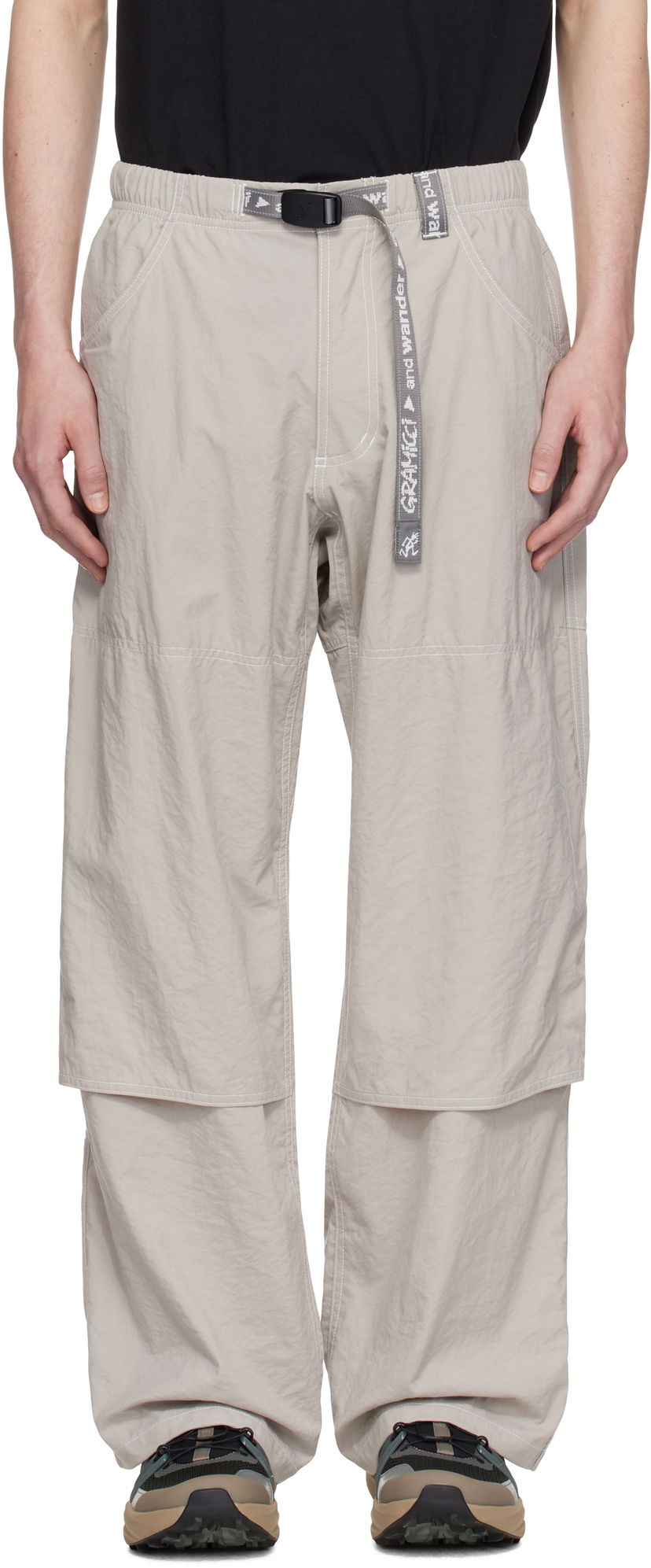 Byxor and wander Gramicci Edition Nylon Double Knee Trousers Beige | GUP5-S3004-M