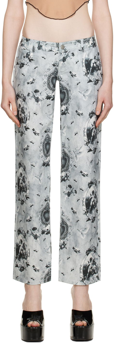 Jeans Miaou Miaou Atlas Print Jeans Grå | 1023SCPAR