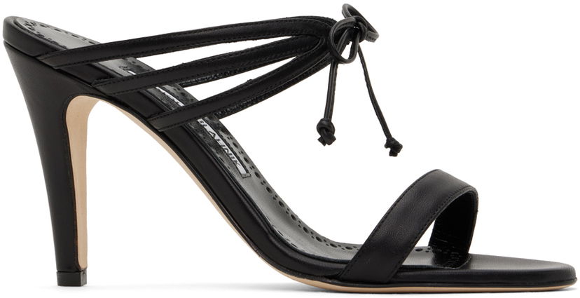 Tillbehör Manolo Blahnik Manolo Blahnik Bomasan Tie Heeled Sandals Svart | 423-1653