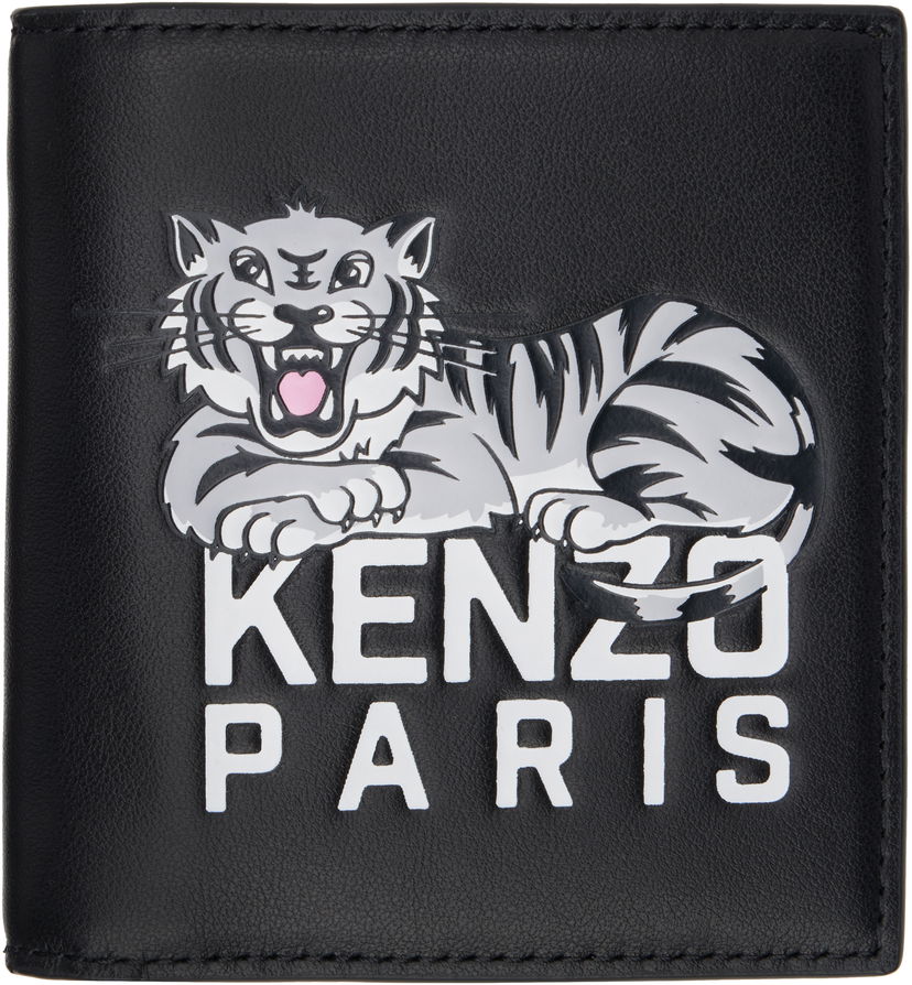 Plånbok KENZO Kenzo Paris 'Kenzo Varsity' Leather Mini Wallet Svart | FF55PM603L46