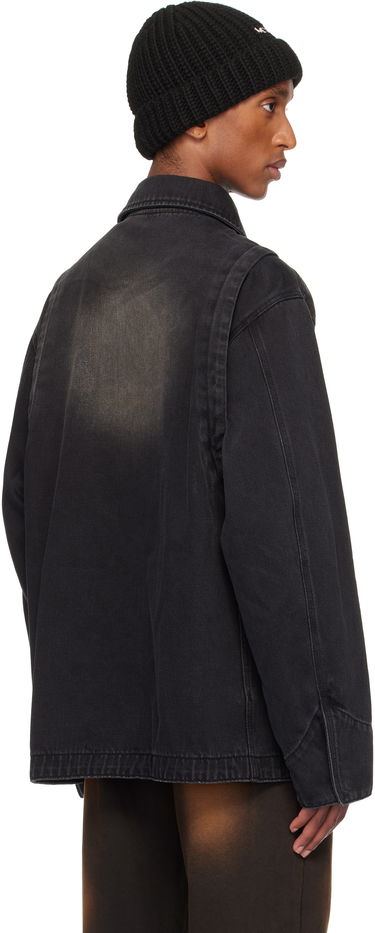 Mössa We11done We11done Classic Washed Denim Jacket Svart | WD-DJ3-24-334-U-BK, 2