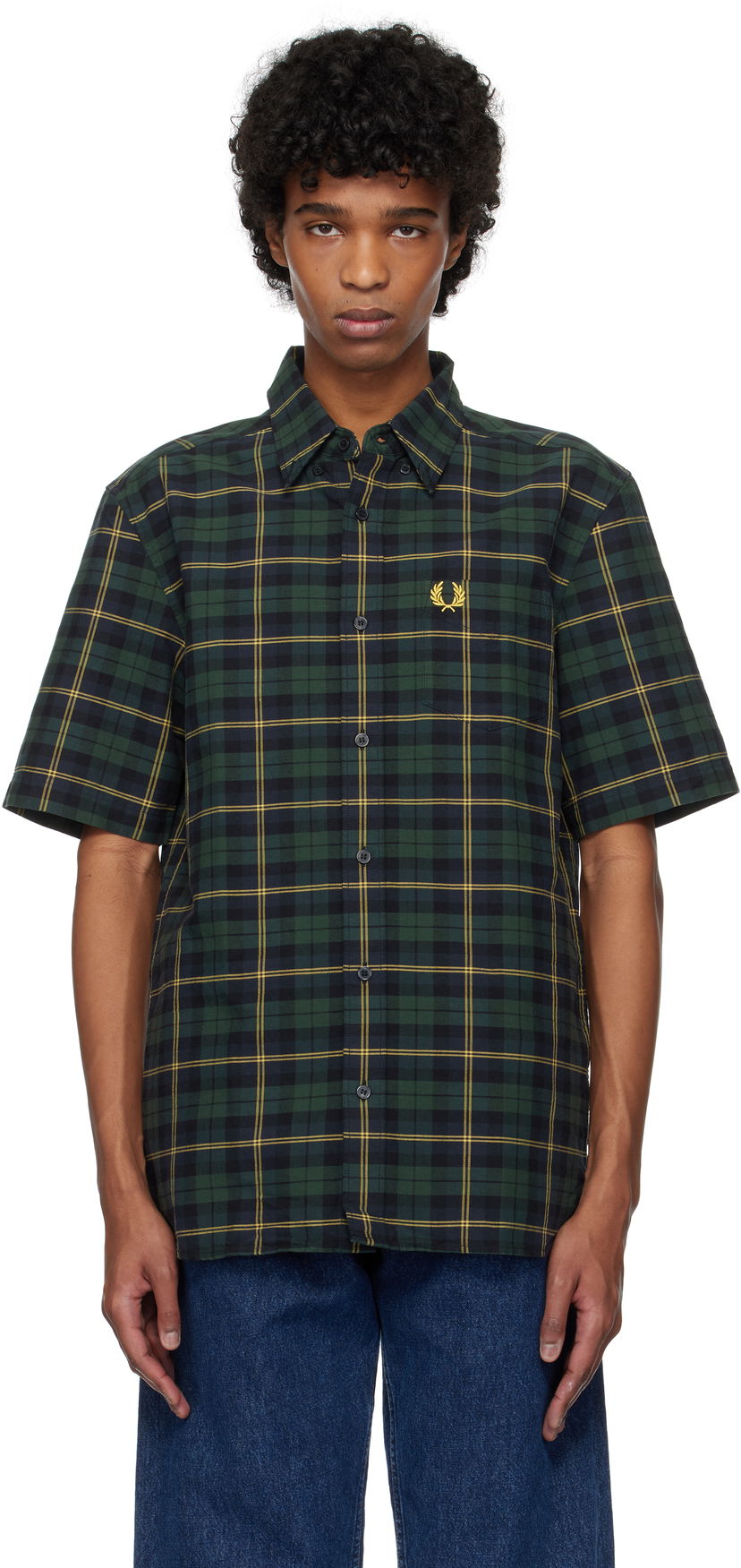 Skjorta Fred Perry Fred Perry Tartan Oxford Shirt Grön | M9627