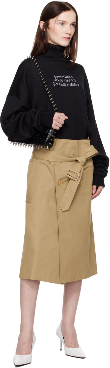 Sweater VETEMENTS VETEMENTS '500 Million Dollars' Turtleneck Sweater Svart | UA66KN180B, 4