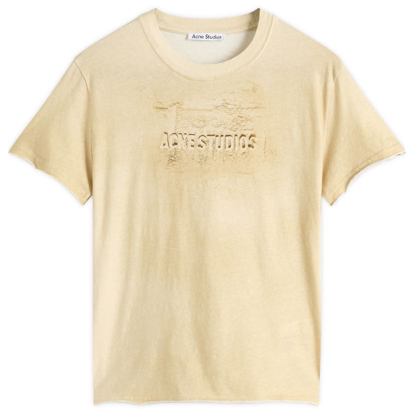 T-shirt Acne Studios Women's Short Sleeve T-Shirt, Size Large Beige | AL0472-AE0