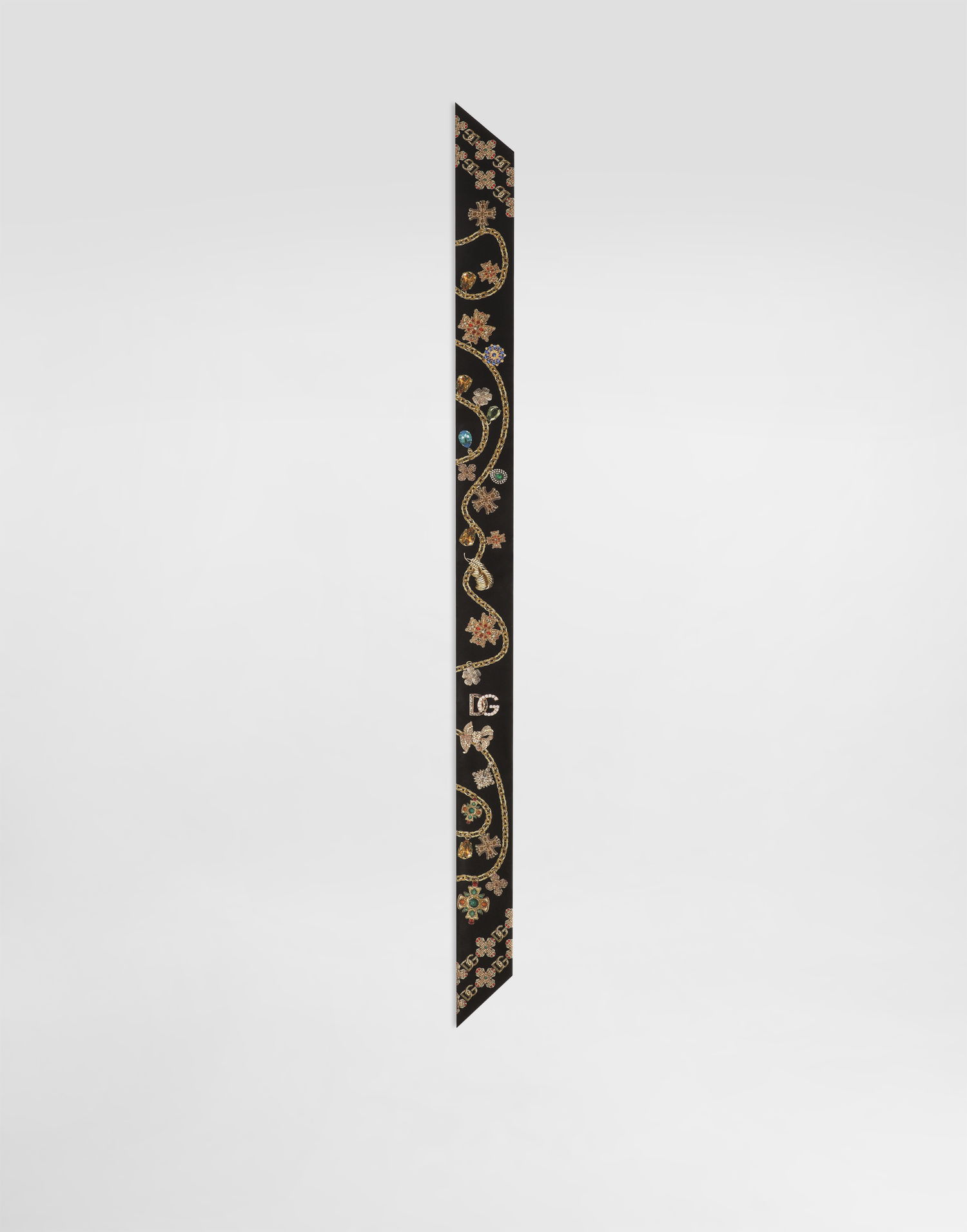 Halsduk Dolce & Gabbana Dolce & Gabbana Silk Twill Bandeau Svart | FS215AGDDAWHN5SB, 0