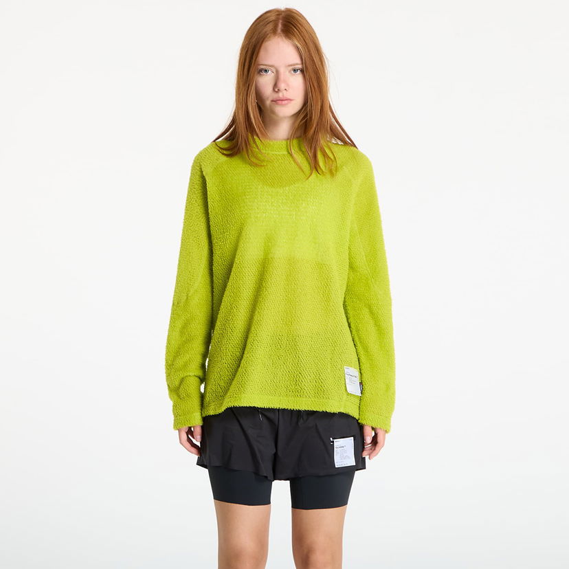 Sweater Satisfy Satisfy FuzzFleece AD Long Tee Grön | 11067-GG