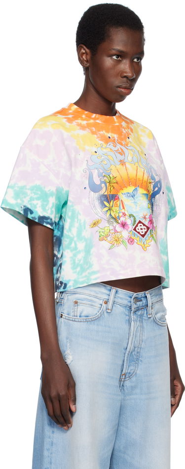 Crop top Casablanca Casablanca Surf Trip Tie-Dye Cropped T-Shirt Flerfärgad | WS25-JTS-037-01, 1