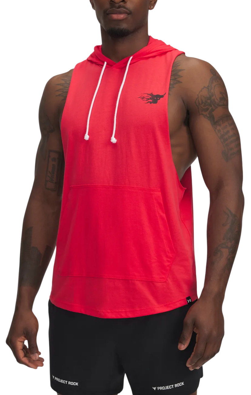 Linne Under Armour Project Rock Sleeveless Hoodie Röd | 1389947-989