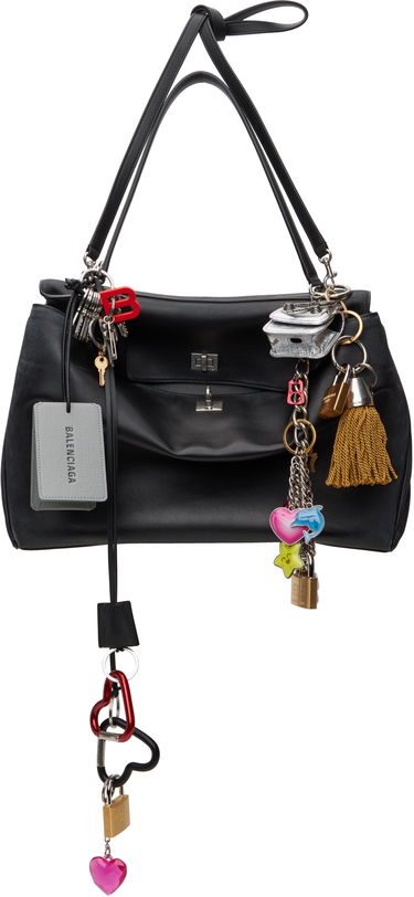 Handväska Balenciaga Balenciaga Charms Rodeo Large Bag Svart | 789744 2AA7B, 3