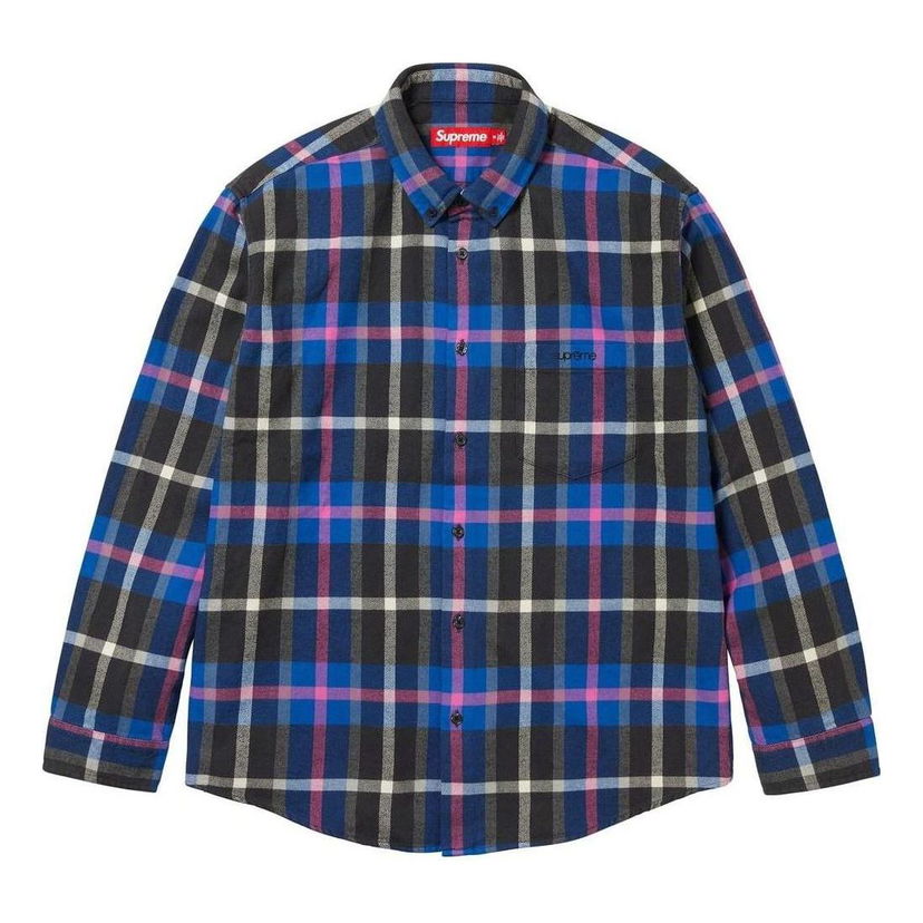 Skjorta Supreme Plaid Shirt Blå | SUP-FW23-082