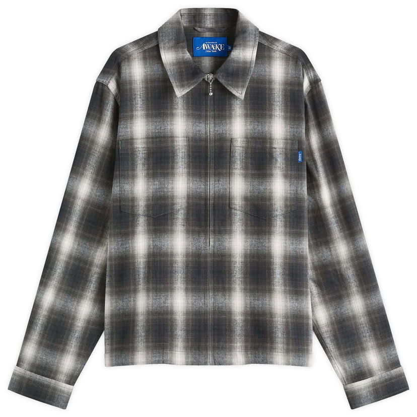 Skjorta Awake NY Brushed Flannel Shirt Jacket Grön | AWK-FW24-TP002-MUL