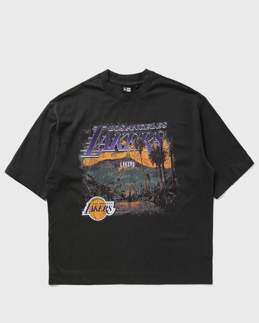 T-shirt New Era Los Angeles Lakers Washed Graphic T-Shirt Svart | 60684346
