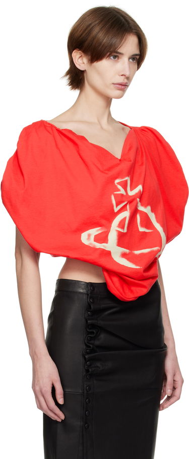 T-shirt Vivienne Westwood Vivienne Westwood Stencil Orb Heart Blouse Röd | 1G01000S-J001M-, 1