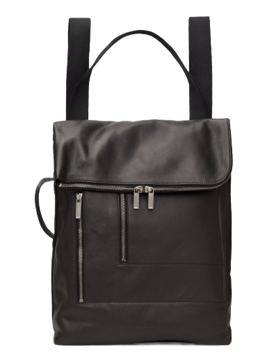 Ryggsäck Rick Owens Leather Cargo Svart | RA02C0370 LCN