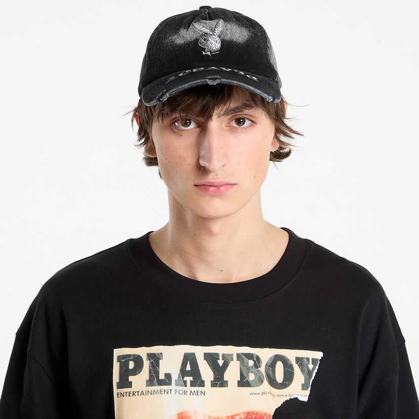 Keps Footshop Playboy x FTSHP Denim Dadcap Black Svart | FTSHP_535