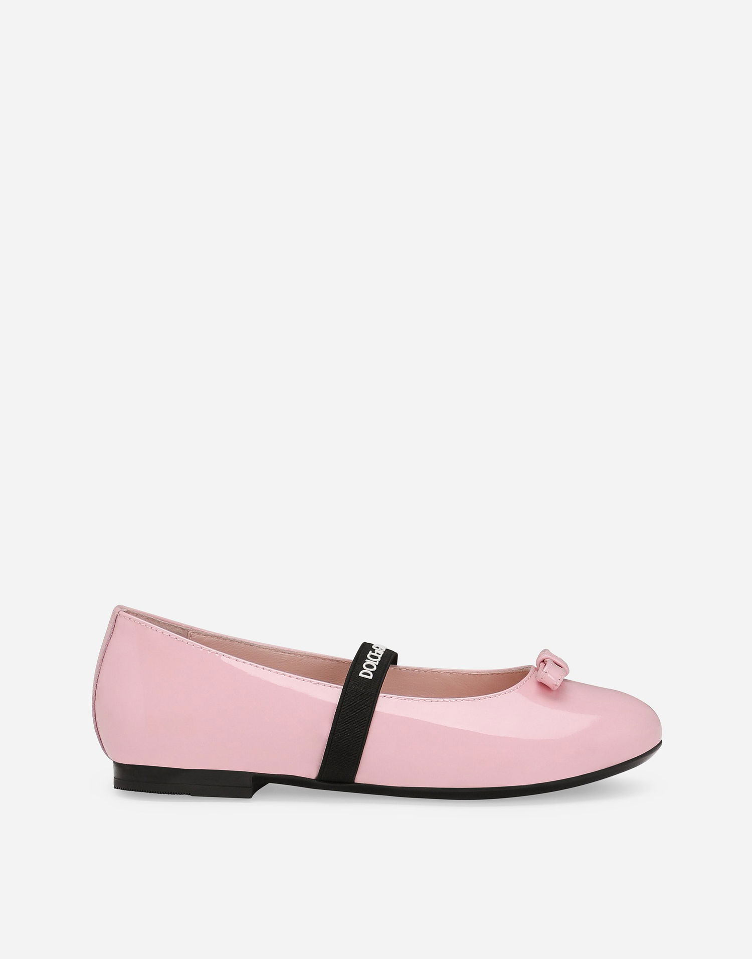 Sneakers och skor Dolce & Gabbana Patent Leather Ballet Flats With Bow Rosa | D11294A483180400, 0