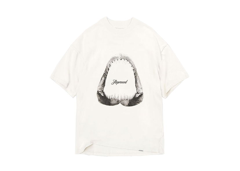 T-shirt Represent Clo Represent Shark Jaws T-shirt Flat White Vit | M05237-72