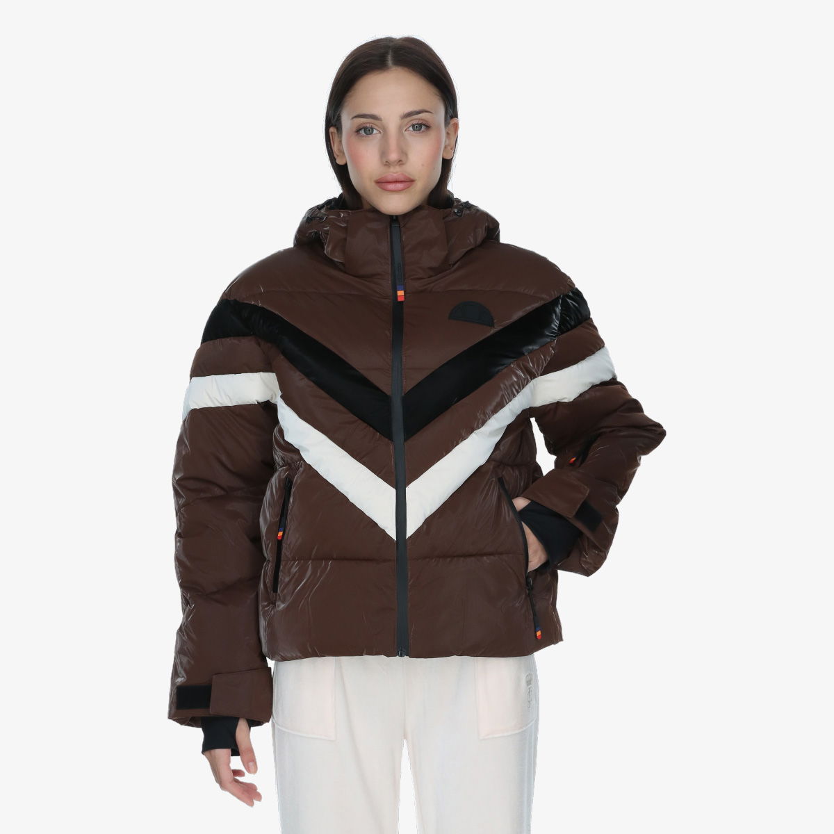 Pufferjacka Ellesse Milica Chevron Puffer Jacket Brun | ELA253F501-41, 1