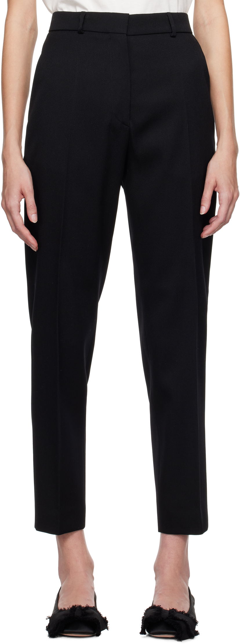 Byxor LANVIN Cigarette Trousers Svart | RW-TR0020-4885-H24