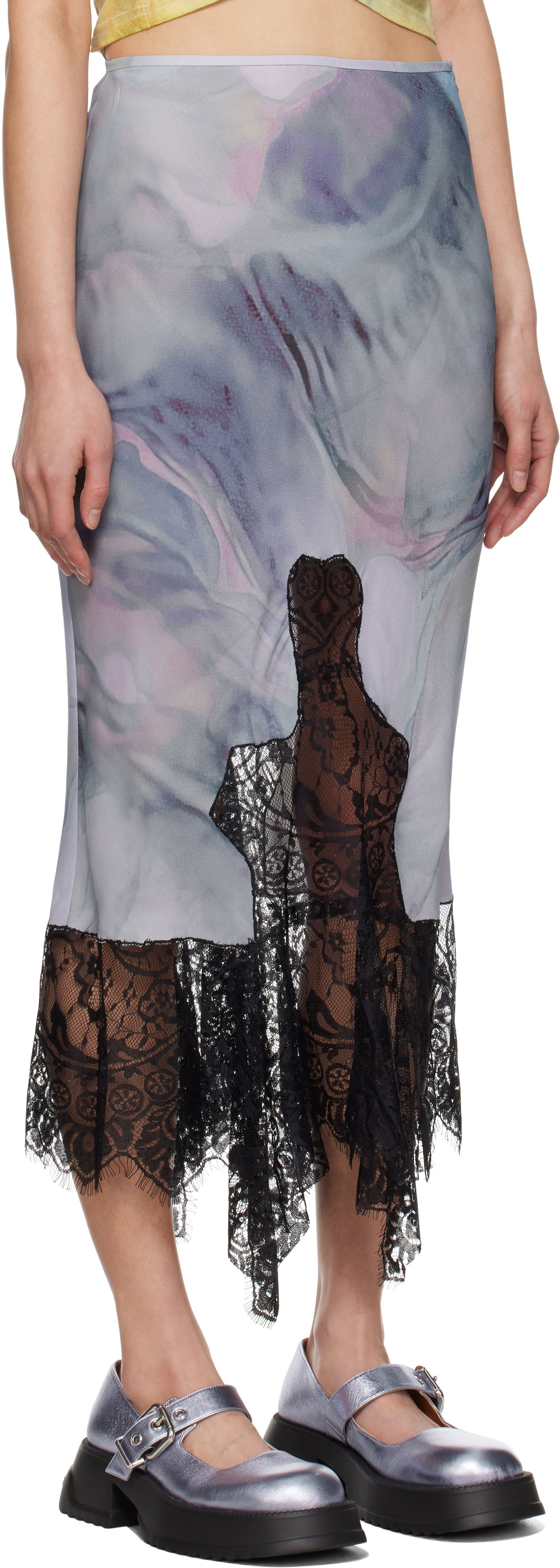 Kjol Collina Strada Collina Strada Hiss Lace Midi Skirt Flerfärgad | XX7120, 1